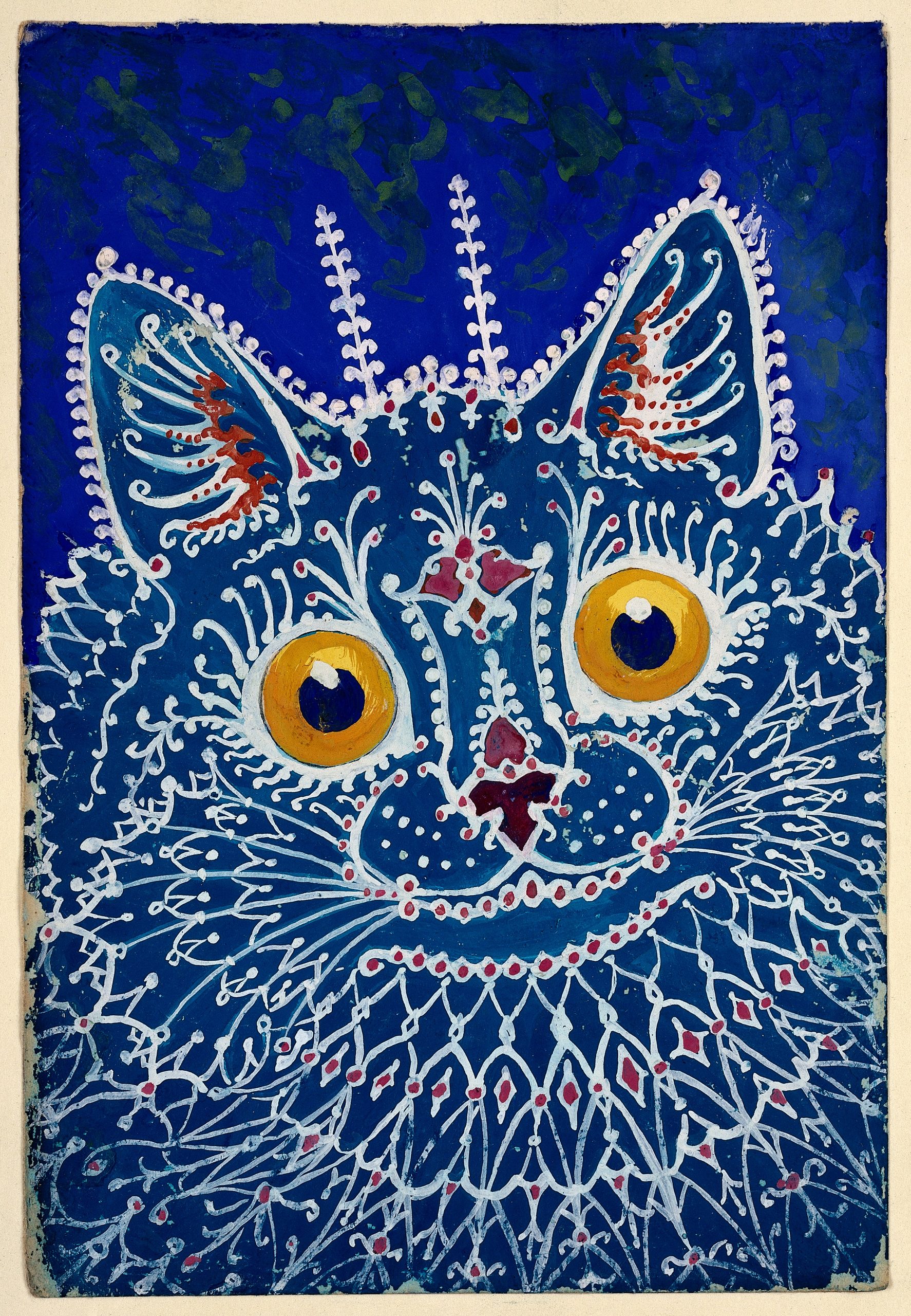 A Cat in Gothic Style by Louis Wain